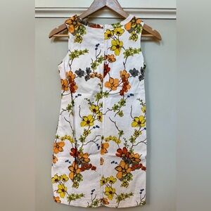 Zara Girls White Dress with Yellow and Orange Floral Print